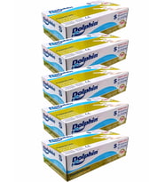 Dolphin Tek Kullanımlık Lateks Beyaz Pudralı Small ( S ) Muayne Eldiveni - 100 Adetlik 5 Paket