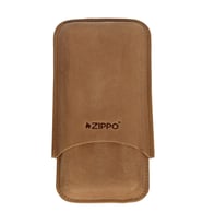 Zippo Vintage Deri Puro Kılıfı Seyahat Humidoru - Kahverengi