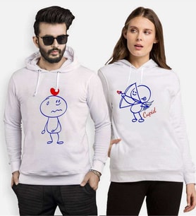 Tshirthane Cupid Sevgili Kombinleri Kapüşonlu Kombini (Tek Ürün Fiyatıdır.)