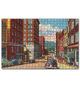 Cakapuzzle Amerikada 1930lar Sokak Manzarası  Puzzle Yapboz MDF (Ahşap) (120 Parça)