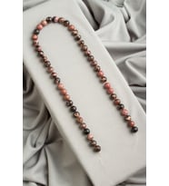 Rodonit Doğal Taş Parlak Pembe Damarlı Küre Kesim 8mm Dizi [AA]