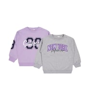 Civil Girls New York Baskılı 2'li Set 6-9 Yaş Sweatshirt - Standart