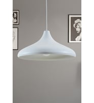 Şık Beyaz Metal Sarkıt Aydınlatma, 35 cm, Mutfak ve Salon Dekorasyonu