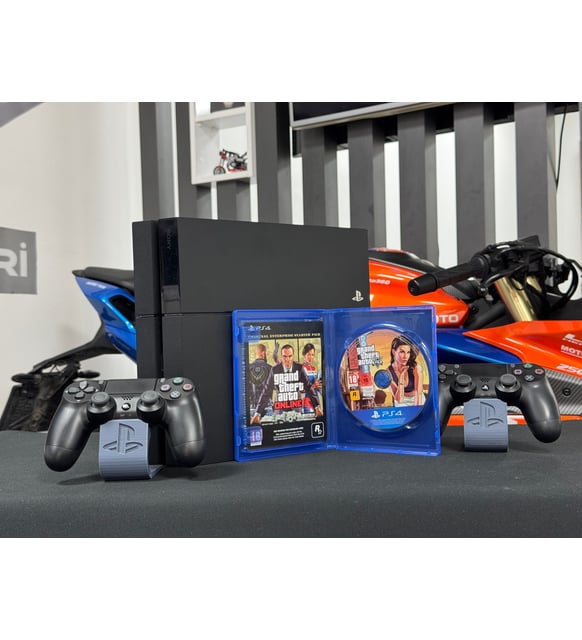 【ほぼ未使用】PS4（500GB）とR6S、GTA5付き PlayStation 4 Fat 500GB Çift Kol + Grand Theft Auto (Gta5) Oyun CD