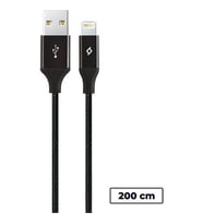 Ttec  2DK19S AlumiCable XL USB-A - Lightning Şarj Kablosu 2 metre Siyah
