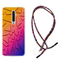 Oppo Reno 2Z 4 Lite 4 Pro 5 6 7 A31 Kılıf Boyun Asklı Rasta Silikon Üçgenler 1635