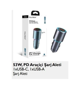 FC19 53W Araç Şarj Başlık 1xusb C , 1 USB