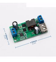 5V 5A Çıkışlı Güç Kaynağı Voltaj Düşürücü Modül USB Soket Klemens