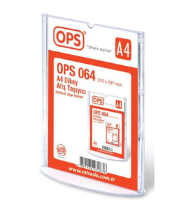 Ops Afiş Taşıyıcı A4 Dikey DP 064