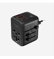 C325 GaN 3 Safe 20W International Travel Fast Charger Adapter (Siyah)