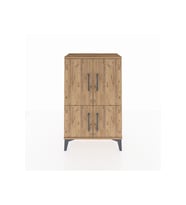 Arges Komodin 2 Raflı 4 Kapaklı 60x30x96 Çam-Çam