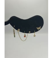 Çok Renkli Detay Set Küpe (Çelik)
