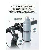 Plentiful Ayarlanabilir İçecek Tutucu Motosiklet & Bisiklet Termos, Bardak, Matara Uyumlu