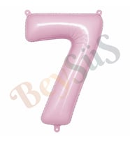 7 Rakam Folyo Balon pembe Rengi (76 cm)