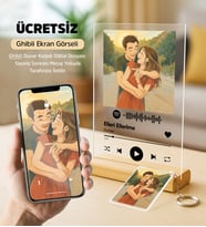 Ghibli Style Efekti Spotify Plak Anahtarlık Hediye (Model 1)