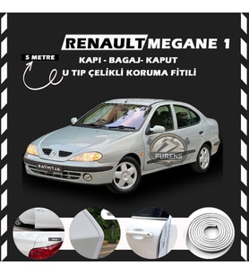 Renault Megane 1 Oto Araç Kapı Koruma Fitili 5metre Parlak Beyaz Renk