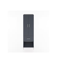 Hyperion Dolap 2 Raflı Tek Çekmeceli Tek Askılı 60x44x195 Antrasit-Antrasit