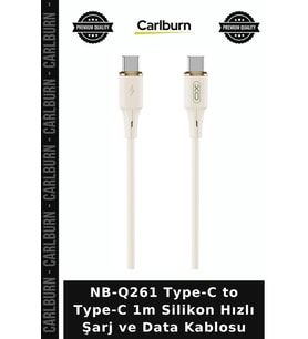 NB-Q261 Type-C to Type-C 1m Silikon Hızlı Şarj ve Data Kablosu Cihaz Ev Pratik