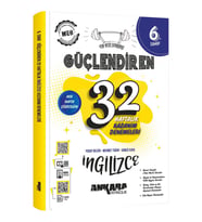 Ankara Yayıncılık 6. Sınıf Güçlendiren 32 Haftalık İngilizce Kazanım Denemeleri (Çok Renkli)