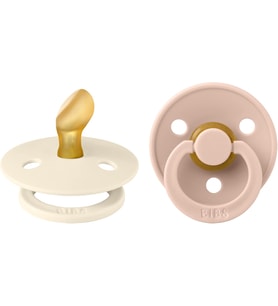 Colour İkili Anatomik Kauçuk Emzik- Ivory/Blush 0-6 Ay