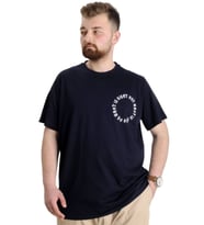 Mode XL Büyük Beden Erkek T-shirt WHAT IS 23151 Lacivert