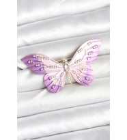 Lila Renk Kelebek Model Broş 5886