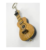 El Yapımı Ahşap Gitar Anahtarlık, Hediyelik Çanta Süsü