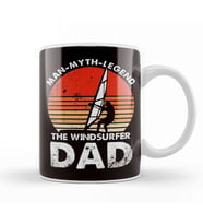 Man Myth Legend Windsurfer Dad Windsurfing Surfboard Wave Kupa Bardak Porselen