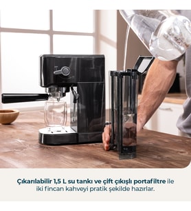 Power Espresso 20 Touch Dokunmatik Espresso Makinesi 20 Bar – Süt Köpürtme Çubuklu