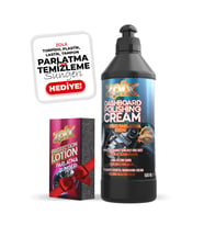 Zolx Torpido Plastik Parlatıcı Bakım Kremi Tüm Araçlar İçin 500ml + Sünger HEDİYELİ. (Çok Renkli)