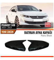 Peugeot 508 Yarasa Ayna Kapağı Batman Parlak Siyah Piano Black