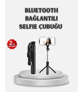 Kablosuz Bluetooth Selfie Çubuğu – 360° Dönebilir Başlık, Taşınabilir Ve Şık Tasarım
