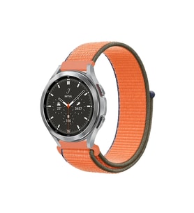 Mey İthalat® Watch 22Mm Hasırlı Cırtcırtlı Kordon - Turuncu