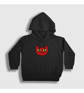 Presmono Unisex Çocuk Siyah Marceline's Cat Hediye Kedi Kedili Kapüşonlu Sweatshirt 511851tt