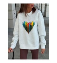 Unisex Sevimli Patiler Baskılı Tasarım Oversize Tişört (Gri)