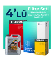Filtron Volkswagen Arteon 1.5 TSi Filtre Bakım Seti Liqui Moly Motor Yağlı (2017-2019) 4 Lü