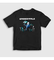Presmono Unisex Çocuk Siyah Bones Undertale T-Shirt 31913tt