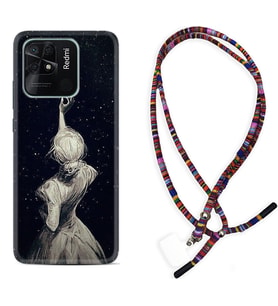 Xiaomi Poco X3 Pro M4 Pro X4 Pro C40 10C Kılıf Boyun Asklı Rasta Silikon Star Woman 1332
