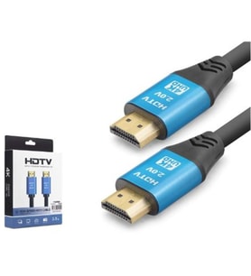 NODAR ND4051 HDMI 2.0 Kablo 4K 60 Hz OD 8.0 mm 3 m Siyah Mavi