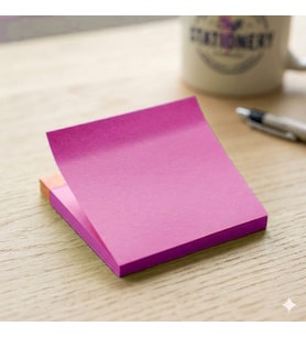 Pembe Kare Şekilli posit yapışkanlı not kağıdı pos it (76x76 mm) - 1 Adet