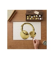 Altın Kulaklık Tasarımı 240 parça Ahşap Puzzle Ahşap Kutuda MP00430
