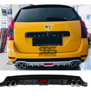 Dacia Logan Mcv Difüzör Arka Tampon Eki 4 Egzoz Çıkışlı Siyah Tip