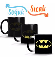 Batman Logo Sihirli Kupa Bardak Porselen