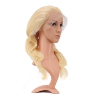 Gerçek Front Lace Daalı Platin Tül Peruk / 60/65cm