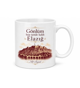 Elazığ Memleket Temalı Baskılı Kupa Bardak Hediye Hemşehri Hatıra