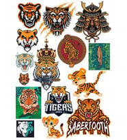 Kaplan Sticker Set 15 Parça Telefon, Tablet, Defter, Laptop Sticker