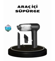 Taşınabilir Vakumlu Araç Süpürgesi – Katlanabilir Sap, Yıkanabilir Filtre, 120w Motor