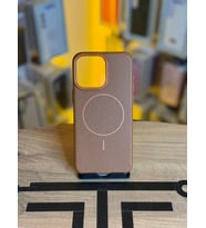 İPhone 15 Pro Max Uyumlu MagSafe Özellikli Premium Deri Görünümlü Kılıf (Kahverengi)