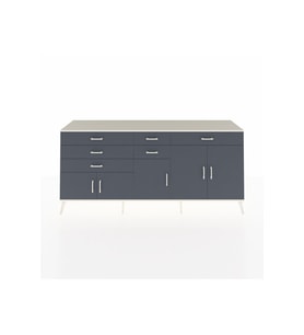 Hyperion Konsol 3 Raflı 6 Çekmeceli 5 Kapaklı 220x44x99 Aytaşı-Antrasit