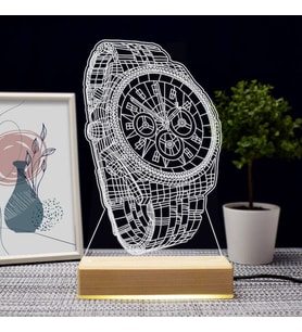 Kol Saati Tasarımlı 3d Led Lamba